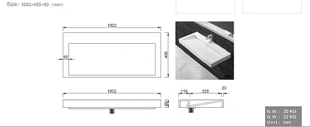 Столешница Armadi Art FLAT 100см 859-100 Столешница Armadi Art FLAT 100см 859-100
