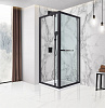 Картинка анонса товара «душевой уголок vincea stile vss-2st9090clb-r, 900x900, черный, стекло прозрачное, правый»