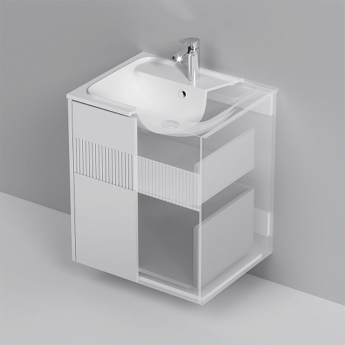 Тумба под раковину AM.PM Func M8FFUX0602WM push-to-open, 60 см, белый матовый Тумба под раковину AM.PM Func M8FFUX0602WM push-to-open, 60 см, белый матовый