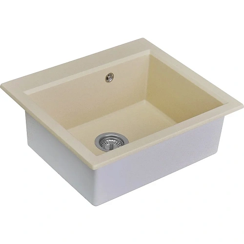 Кухонная мойка Aquaton Линеа 58 1A733032LW290 из литого мрамора, шампань Кухонная мойка Aquaton Линеа 58 1A733032LW290 из литого мрамора, шампань