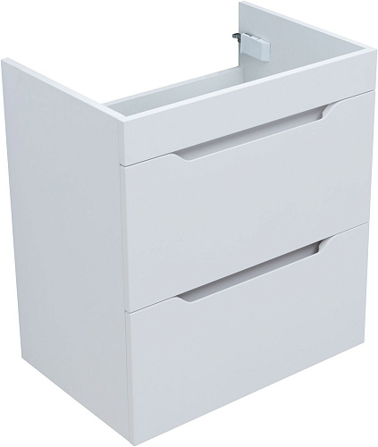Тумба под раковину Aquanet Практика 60 белый матовый 2 ящика 00330457 напольная/подвесная Тумба под раковину Aquanet Практика 60 белый матовый 2 ящика 00330457 напольная/подвесная