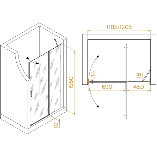 Душевая дверь RGW Leipzig LE-004 1200 мм Easy Clean хром 351200412-11 Душевая дверь RGW Leipzig LE-004 1200 мм Easy Clean хром 351200412-11