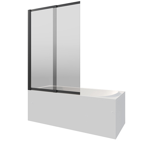 Шторка на ванну BERGES RIVER S Slider Black 980 тонированное стекло 065018 Шторка на ванну BERGES RIVER S Slider Black 980 тонированное стекло 065018