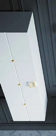 Шкаф-пенал Armadi Art Piazza 844-WG белый+золото без ножек Шкаф-пенал Armadi Art Piazza 844-WG белый+золото без ножек