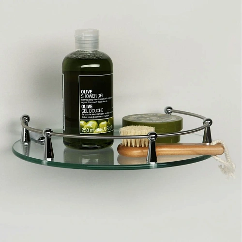 Полка WasserKRAFT K-566 стеклянная хром Полка WasserKRAFT K-566 стеклянная хром