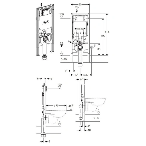 Инсталляция для унитаза GEBERIT Sigma 8 Duofix 111.796.00.1 Инсталляция для унитаза GEBERIT Sigma 8 Duofix 111.796.00.1
