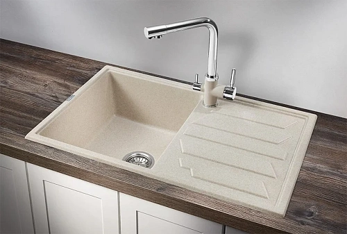 Кухонная мойка Granula 8002, ПИРИТ, кварц 790х500 Кухонная мойка Granula 8002, ПИРИТ, кварц 790х500