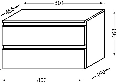 Комод Jacob Delafon Vox EB2061-RA-E15 Черное Дерево 80 см Комод Jacob Delafon Vox EB2061-RA-E15 Черное Дерево 80 см