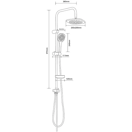 Душевая система Orange S08cr хром Душевая система Orange S08cr хром