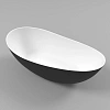 Ванна из искусственного камня WHITECROSS Ruby 170x75 (черный/белый мат) искусственный камень 0202.17 0202.170075.20100