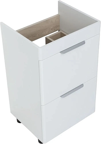 Тумба под раковину Aquanet Ирис new 50 белый глянец (2 ящика) 00310151 Тумба под раковину Aquanet Ирис new 50 белый глянец (2 ящика) 00310151
