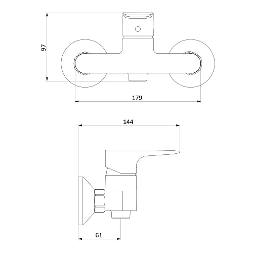 Смеситель для душа Damixa Origin Evo 782000000 Смеситель для душа Damixa Origin Evo 782000000