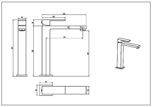 Смеситель для раковины Boheme Qubic 472-CB Copper Brushed Смеситель для раковины Boheme Qubic 472-CB Copper Brushed