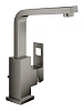 Смеситель для раковины GROHE Eurocube с высоким изливом, темный графит матовый (23135AL0)