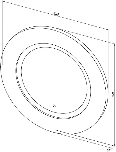 Зеркало Aquanet Милан 80 белый LED 00241821 Зеркало Aquanet Милан 80 белый LED 00241821