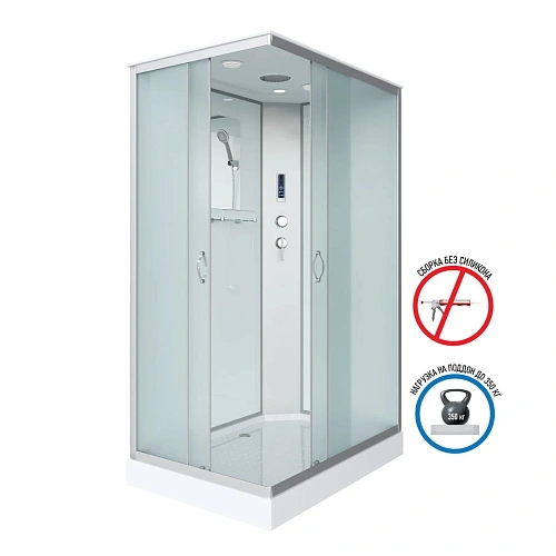 Душевая кабина Niagara Classic NG-43975-14QP (900х700х2150) низкий поддон (13см) стекло матовое 439753QP Душевая кабина Niagara Classic NG-43975-14QP (900х700х2150) низкий поддон (13см) стекло матовое 439753QP