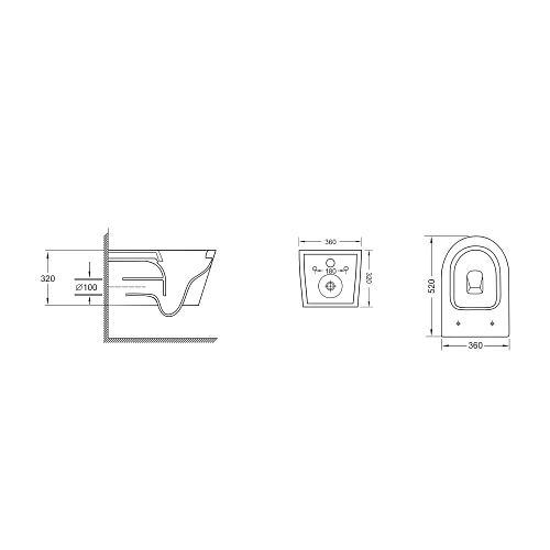 Унитаз подвесной GROSSMAN GR-4457S 520x360x320 безободковый с тонкой крышкой Унитаз подвесной GROSSMAN GR-4457S 520x360x320 безободковый с тонкой крышкой