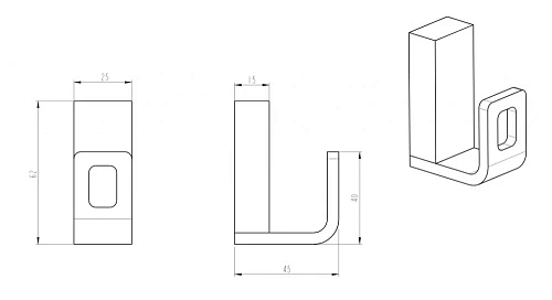 Крючок Boheme Chrome Q 10946-CR Крючок Boheme Chrome Q 10946-CR