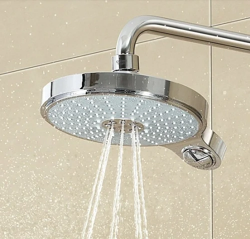 Душевая система GROHE Grohtherm 2000 Cosmopolitan Perfect с душевым гарнитуром и верхним душем Power 34283001 Душевая система GROHE Grohtherm 2000 Cosmopolitan Perfect с душевым гарнитуром и верхним душем Power 34283001