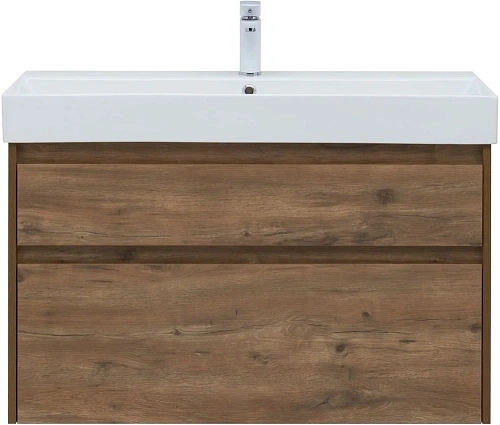 Тумба под раковину Aquanet Nova Lite 100 (SLIM SYNERGY) дуб рустикальный, 2 ящика 00249957 Тумба под раковину Aquanet Nova Lite 100 (SLIM SYNERGY) дуб рустикальный, 2 ящика 00249957