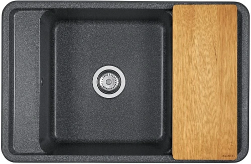 Кухонная мойка Aquaton Беллис 78 1A725032BS210 из литого мрамора, графит Кухонная мойка Aquaton Беллис 78 1A725032BS210 из литого мрамора, графит