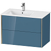Картинка анонса товара «тумба под раковину duravit xviu xv41580b147 подвесная 81 см каменно-синий глянцевый»