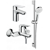 Картинка анонса товара «комплект смесителей hansgrohe logis set e 100 (c) с душевым гарнитуром hg-pr3.»