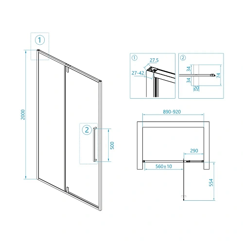 Душевая дверь RGW Stilvoll SV-03B 06320309-14 Душевая дверь RGW Stilvoll SV-03B 06320309-14