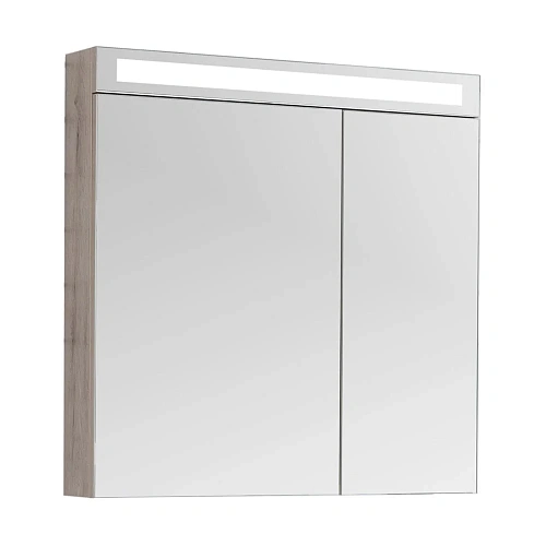 Зеркальный шкаф DREJA MAX, 80 см, 2 дверцы, 4 стеклянные полки, дуб кантри 77.9010D Зеркальный шкаф DREJA MAX, 80 см, 2 дверцы, 4 стеклянные полки, дуб кантри 77.9010D