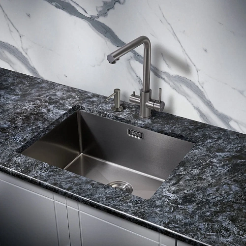 Кухонная мойка Milacio Denia 58 Steel (MC.77459) сталь воронёная Кухонная мойка Milacio Denia 58 Steel (MC.77459) сталь воронёная