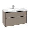 Картинка анонса товара «тумба под раковину villeroy &amp; boch subway 3.0 с подсветкой taupe / taupe c570l1vm»