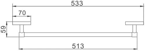 Полотенцедержатель Haiba HB1901-1 Полотенцедержатель Haiba HB1901-1