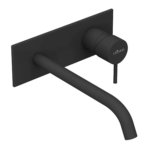 Смеситель для раковины CEZARES LEAF-BLI1-L-NOP встраиваемый, длина излива 23 см, черный матовый Смеситель для раковины CEZARES LEAF-BLI1-L-NOP встраиваемый, длина излива 23 см, черный матовый