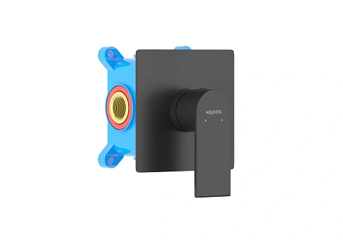 Смеситель для душа Aquatek ЛИРА AQ1466MB Черный матовый, встраиваемый Смеситель для душа Aquatek ЛИРА AQ1466MB Черный матовый, встраиваемый