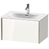 Картинка анонса товара «тумба под раковину duravit xviu xv40330b122 подвесная 71 см белая/шампань»