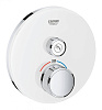 Картинка анонса товара «смеситель для душа grohe grohtherm smartcontrol на 1 выход, белая луна (29150ls0) внешняя часть терм»