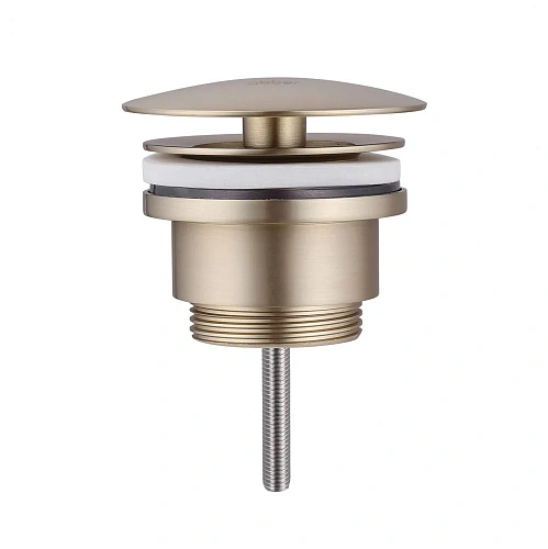 Донный клапан ABBER AF0012G без перелива, фиксированный, золото матовое Донный клапан ABBER AF0012G без перелива, фиксированный, золото матовое