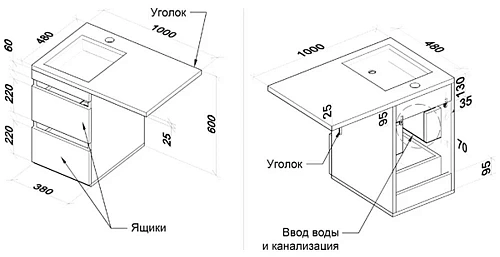 Тумба под раковину Style Line Даллас 100 люкс PLUS эмаль белый СС-00002349 Тумба под раковину Style Line Даллас 100 люкс PLUS эмаль белый СС-00002349