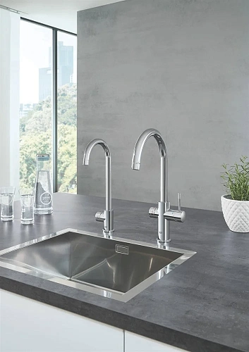 Смеситель для кухни GROHE Red Duo New с функцией кипячения воды (Водонагреватель L-size в комплекте) 30079001 Смеситель для кухни GROHE Red Duo New с функцией кипячения воды (Водонагреватель L-size в комплекте) 30079001