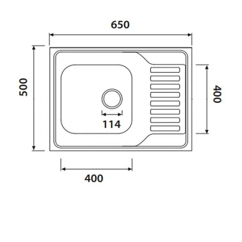 Кухонная мойка Kaiser KSS-6550L ЛЕВАЯ Кухонная мойка Kaiser KSS-6550L ЛЕВАЯ