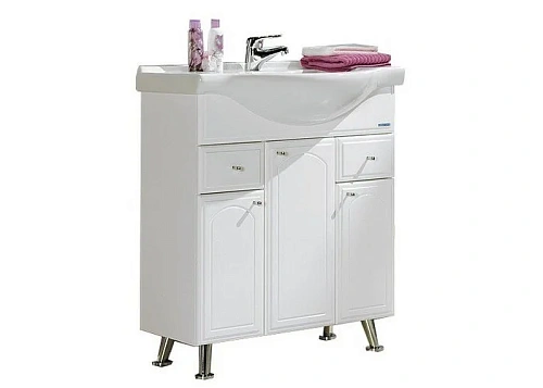 Тумба с раковиной Aquaton Майами 75 (1A0565K0MM010) белая Тумба с раковиной Aquaton Майами 75 (1A0565K0MM010) белая