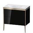 Тумба с раковиной Duravit XVIU XV4710NB140P 80 см черный глянцевый Тумба с раковиной Duravit XVIU XV4710NB140P 80 см черный глянцевый
