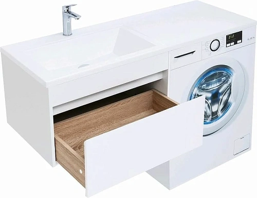 Тумба с раковиной Aquanet Токио 130 L белый (подвесная, 1 ящик) 00239217 Тумба с раковиной Aquanet Токио 130 L белый (подвесная, 1 ящик) 00239217