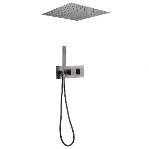 Душевая система ABBER Daheim AF8255NG скрытого монтажа без излива, термостат, никель Душевая система ABBER Daheim AF8255NG скрытого монтажа без излива, термостат, никель