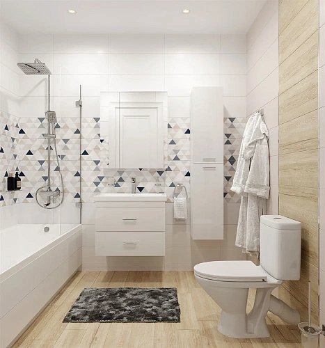 Комплект мебели DIWO Ростов 70 белая, в современном стиле, с рисунком (гарнитур, комплект) 461335 Комплект мебели DIWO Ростов 70 белая, в современном стиле, с рисунком (гарнитур, комплект) 461335