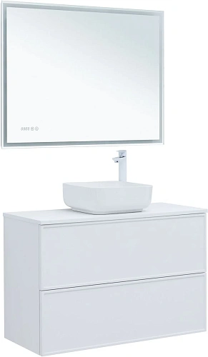 Тумба под раковину Aquanet Арт 100 белый матовый 00313257 напольная/подвесная Тумба под раковину Aquanet Арт 100 белый матовый 00313257 напольная/подвесная