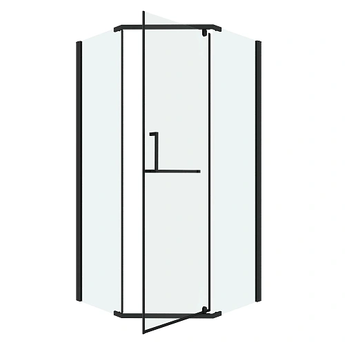 Душевой уголок GROSSMAN Pragma 302.K33.03.1010.21.00 (100x100x195) трапеция,распашн,черн.матов,стекло прозрач Душевой уголок GROSSMAN Pragma 302.K33.03.1010.21.00 (100x100x195) трапеция,распашн,черн.матов,стекло прозрач