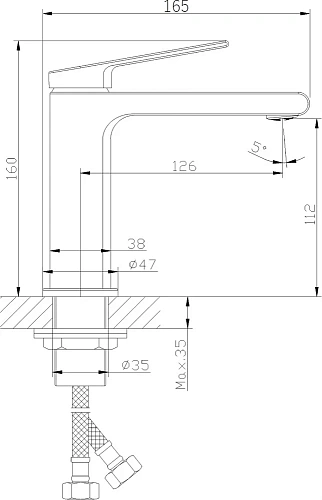 Смеситель для раковины STWORKI Хаммель ХАМ-01cr хром 586737 Смеситель для раковины STWORKI Хаммель ХАМ-01cr хром 586737