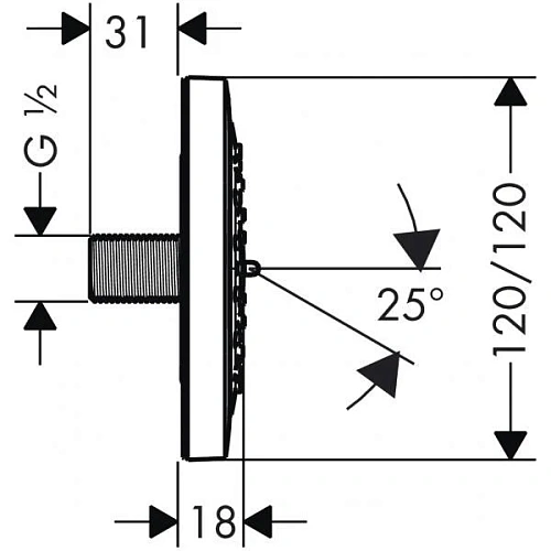 Форсунка боковая Hansgrohe PuraVida 28430000 Форсунка боковая Hansgrohe PuraVida 28430000