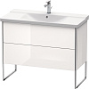 Картинка анонса товара «тумба под раковину duravit xsquare xs446202222 напольная 101 см черный глянцевый»